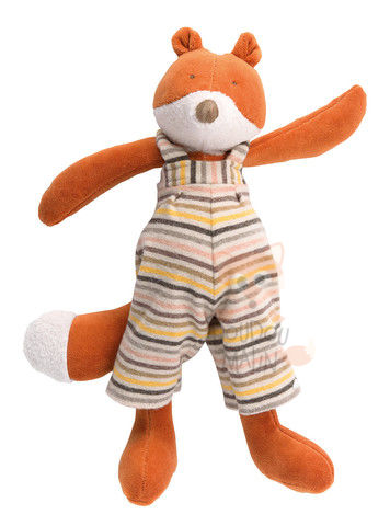  grande famille baby comforter gaspard the fox overalls orange 